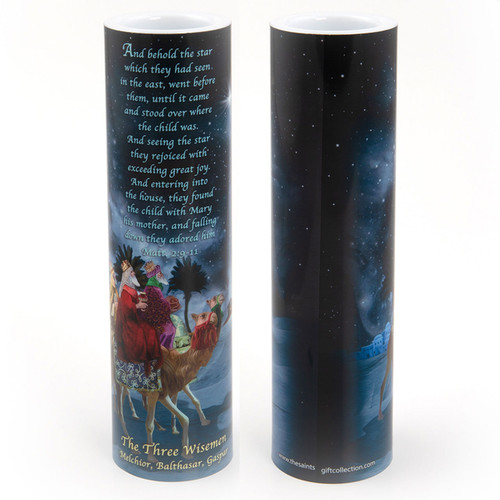 Front and Back of the 2X8 LED Three Wisemen Candle Front and Back of the 2X8 LED Three Wisemen Candle