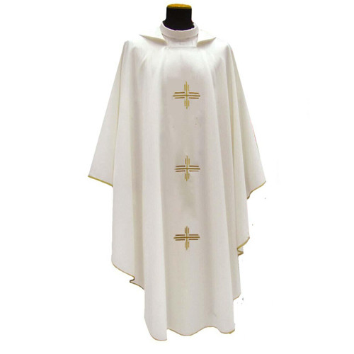 632 White Gothic Chasuble in Abramo