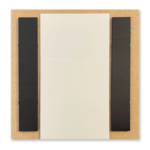 Back showing magnets and white easel for display options