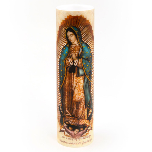 2X8 LED Our Lady of Guadalupe Candle