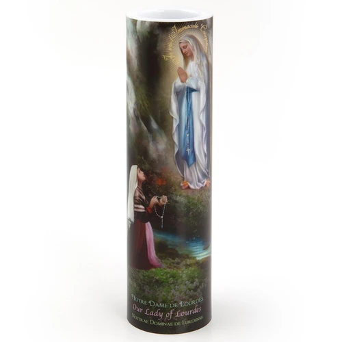 2X8 LED Our Lady of Lourdes Candle