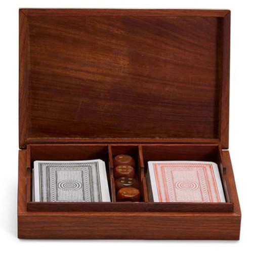 Playing Cards & Dice Wood Box Set