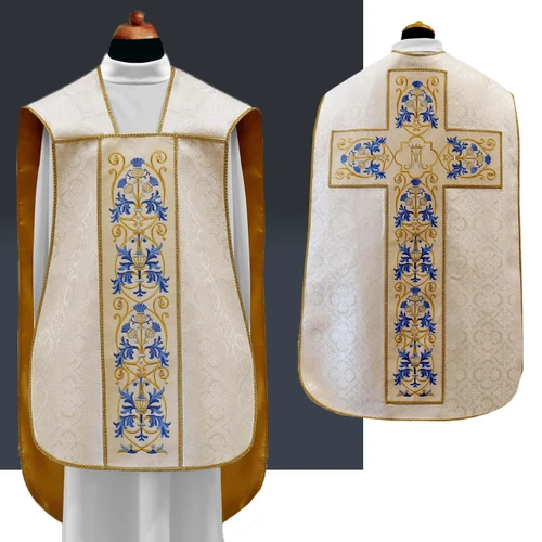 R06 Roman Marian Chasuble in Damask