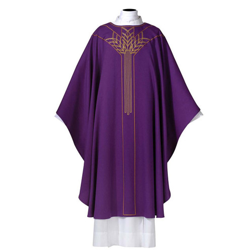 1289 Philip Series Chasuble in Wool Blend Purple