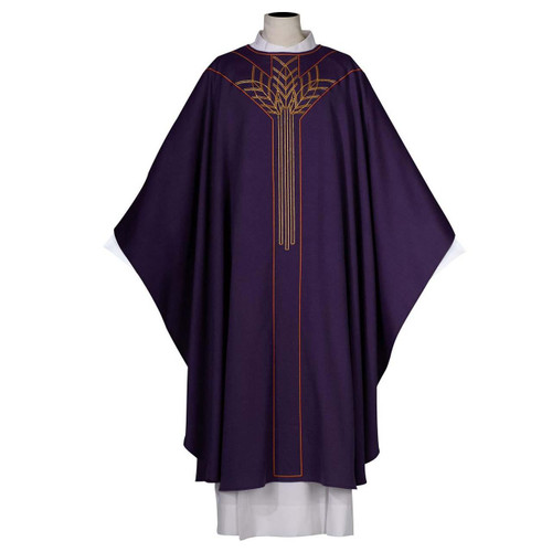 1289 Philip Series Chasuble in Wool Blend Blue-Purple