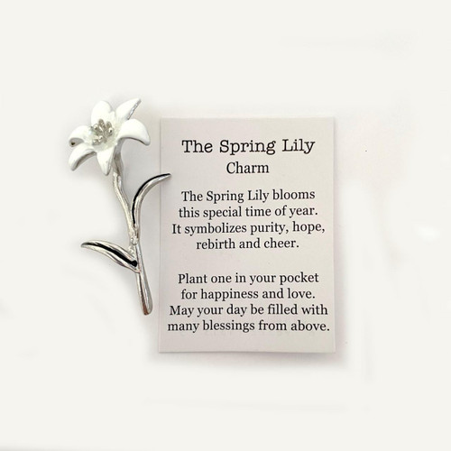 Spring Lily Charm and Message Card