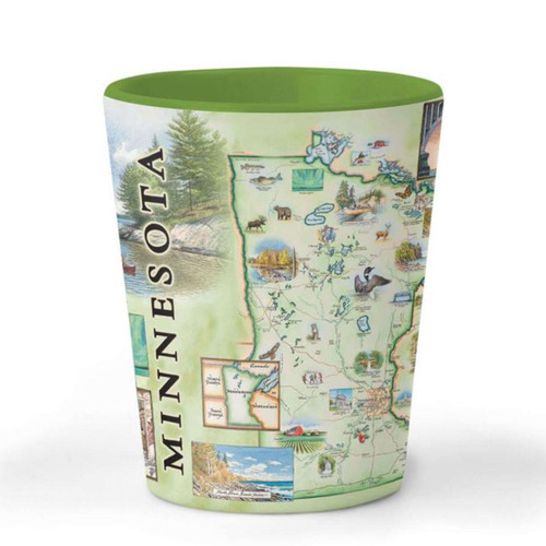Ceramic Minnesota Map Shot Glass