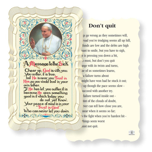 St. John Paul Don't Quit Prayer Card