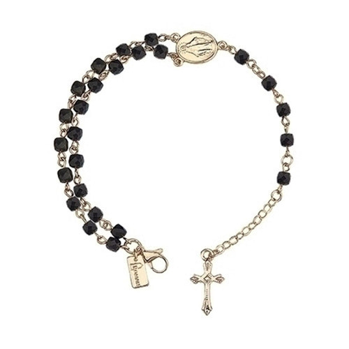 7IN Hematite Rosary Bracelet