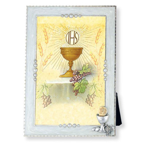 Pearlized First Communion Photo Frame