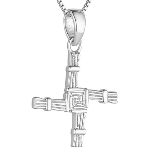 Detail of the Acara Sterling St. Brigid Cross Pendant