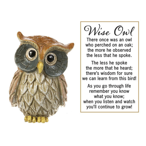 Wise Owl Charm and message card included with your purchase