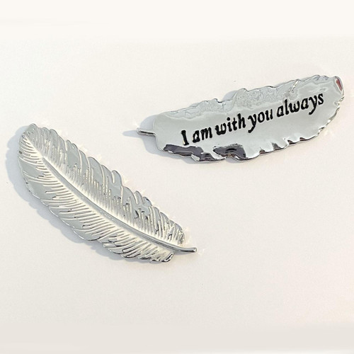 Memorial Feather Token showing both sides