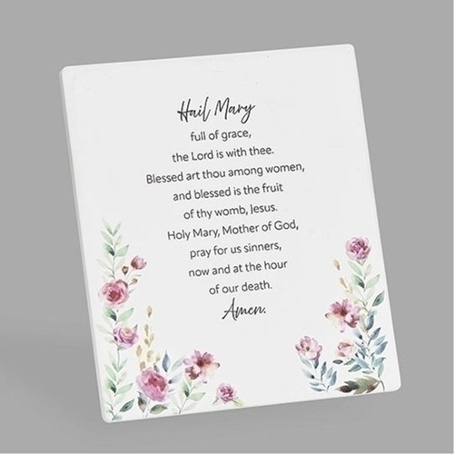 Hail Mary Ceramic Plaque for wall or tabletop display