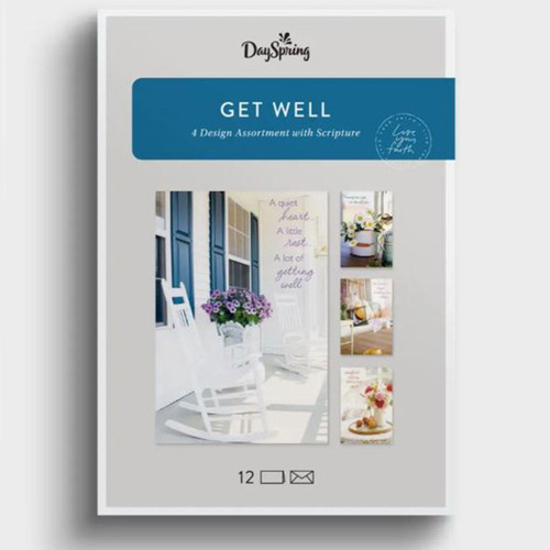 Boxed Sunny Day Get Well Cards with 12 cards/12 envelopes