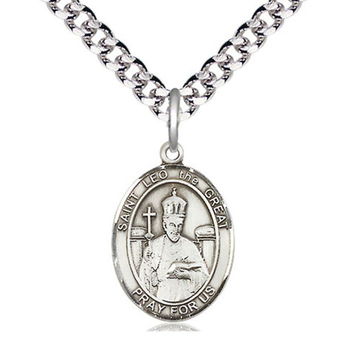 24IN Sterling St. Leo the Great Necklace