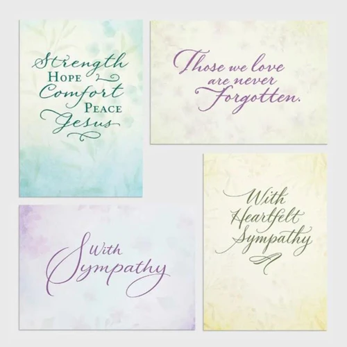 4 Card designs included in the Simply Stated Boxed Sympathy Cards