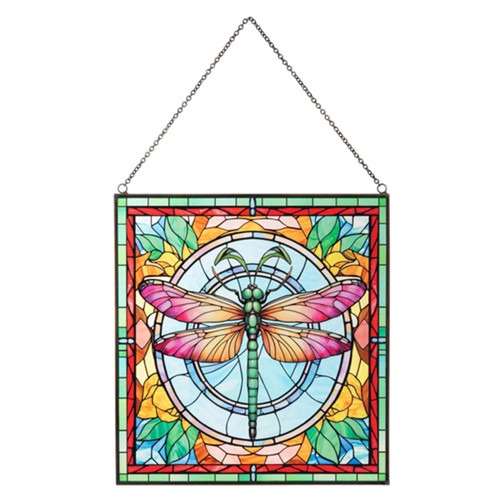 Stained Glass Dragonfly Suncatcher