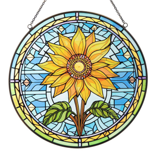 Detail of the Glass Sunflower Suncatcher