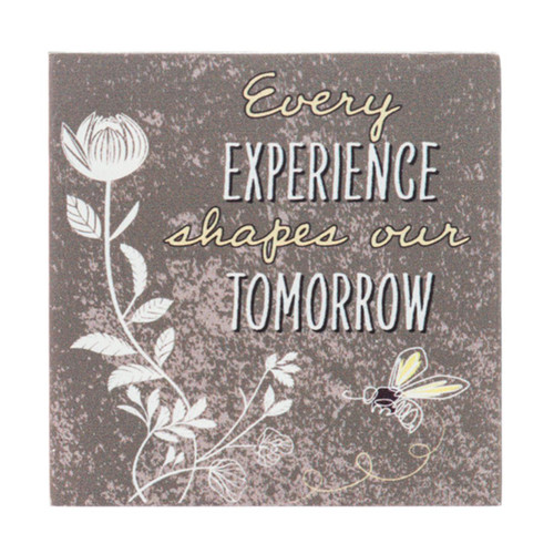 Detail of the Experience Shapes Tomorrow Quote Block