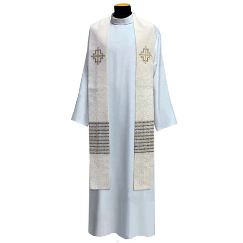 661 Overlay Stole in Balza Misto Lana