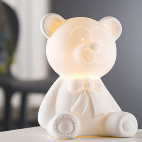 Belleek LED Teddy Bear Luminaire shown in a room setting