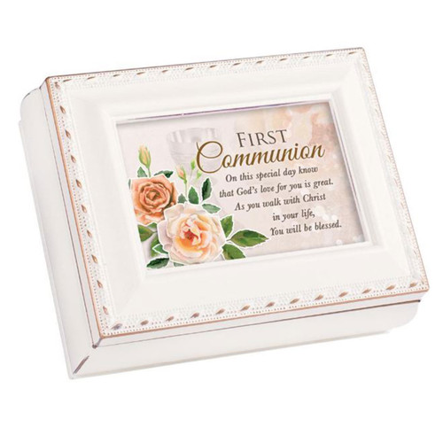 Mini Ivory First Communion Box