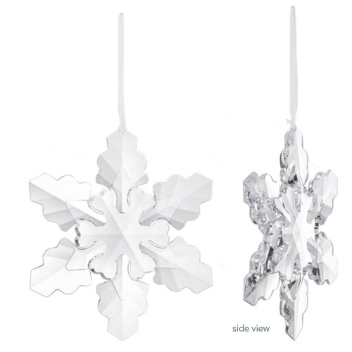 Large Snowflake Decoration - front and side views