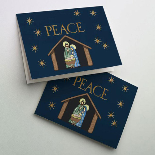 Set of Peace Nativity Christmas Cards