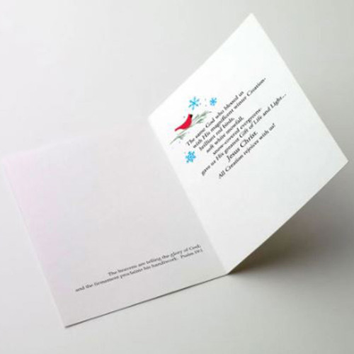 Inside message and scripture of the Blessings at Christmas Cards