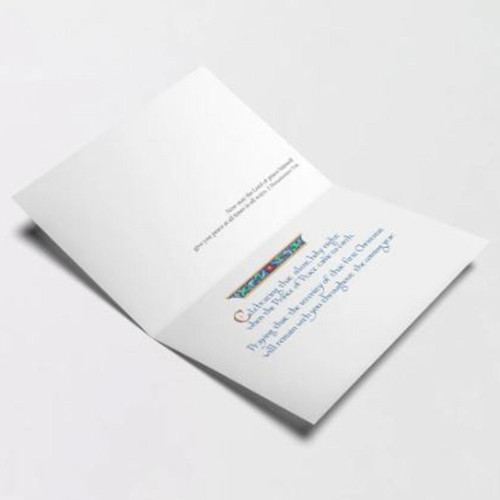 Inside greeting and scripture verse for the Silent Night Holy Night Christmas Cards