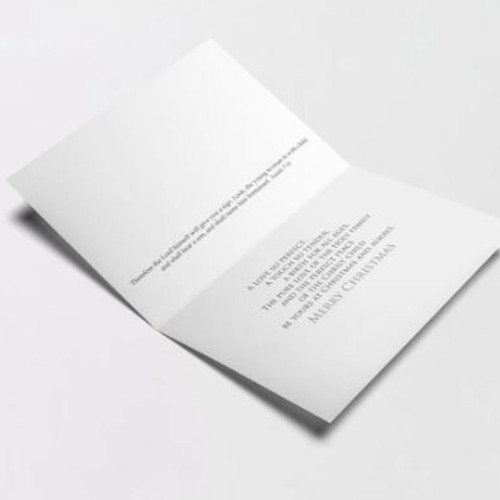 Inside greeting of the Blessings at Christmas Cards