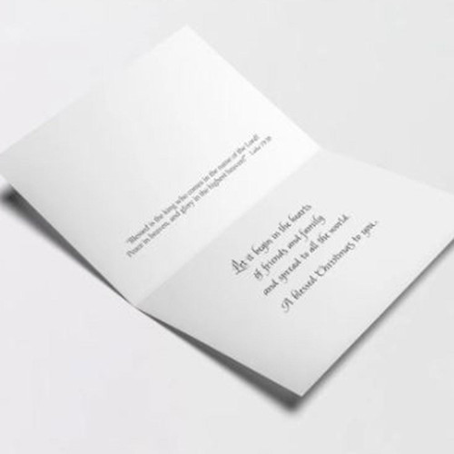 Inside greeting of the Peace on Earth Christmas Cards Set