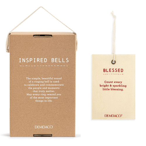 Packaging and message of the Large DEMDACO Blessed Holiday Bell