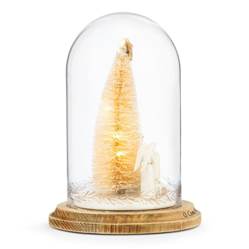 Side view of the LED Cloche O Come Emmanuel
