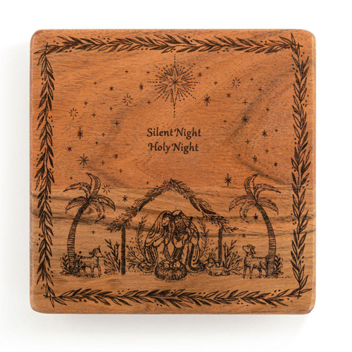 Wood Silent Night Trivet