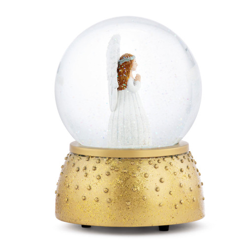 Side View of the Musical Guardian Angel Snow Globe