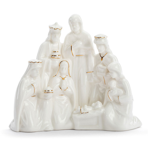 DEMDACO LED Ceramic Nativity Figurine with the LED light off