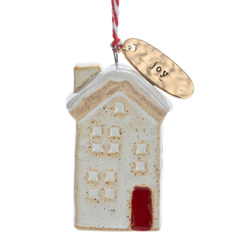Ceramic House Joy Ornament