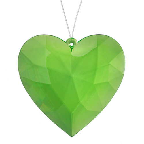 3.5IN Green Acrylic Heart