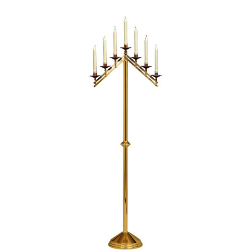 K486 Brass Floor Candelabra 7