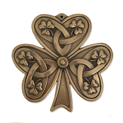 Detail of the Trinity Irish Shamrock Plaque