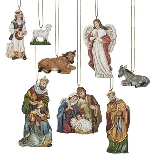 8PC Nativity Ornament Set
