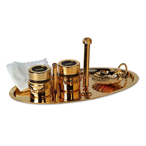 K715 Baptismal Set in 24K Gold Plate