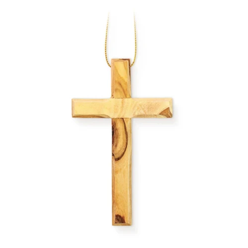 Olive Wood Cross Ornament