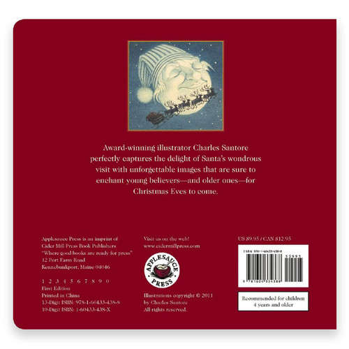 Back cover of the Board Book Night Before Christmas