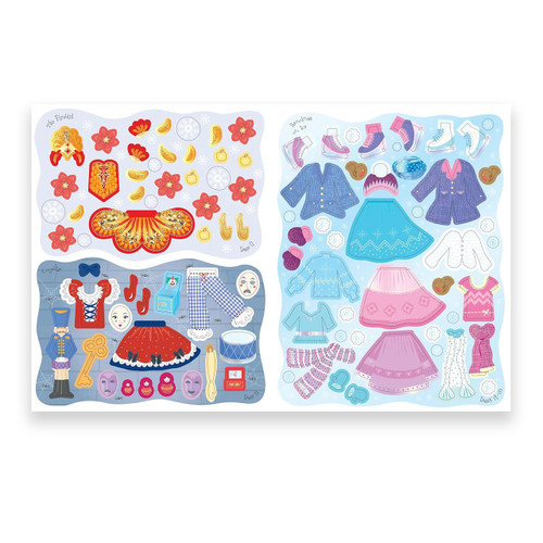 Inside spread in Sticker Dolly Christmas Book