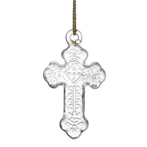 R6323 Glass Cross Ornament