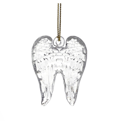 R6321 Glass Angel Wings Ornament