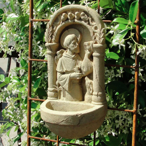 St. Francis Wall Plaque with Bowl